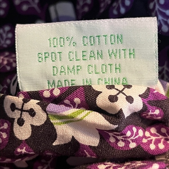 Vera Bradley Plum Petals Handbag Purse with Chain Strap - Picture 8 of 9